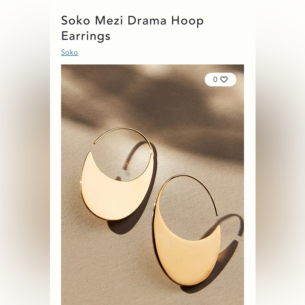 Soko Mezi Drama hoop earrings